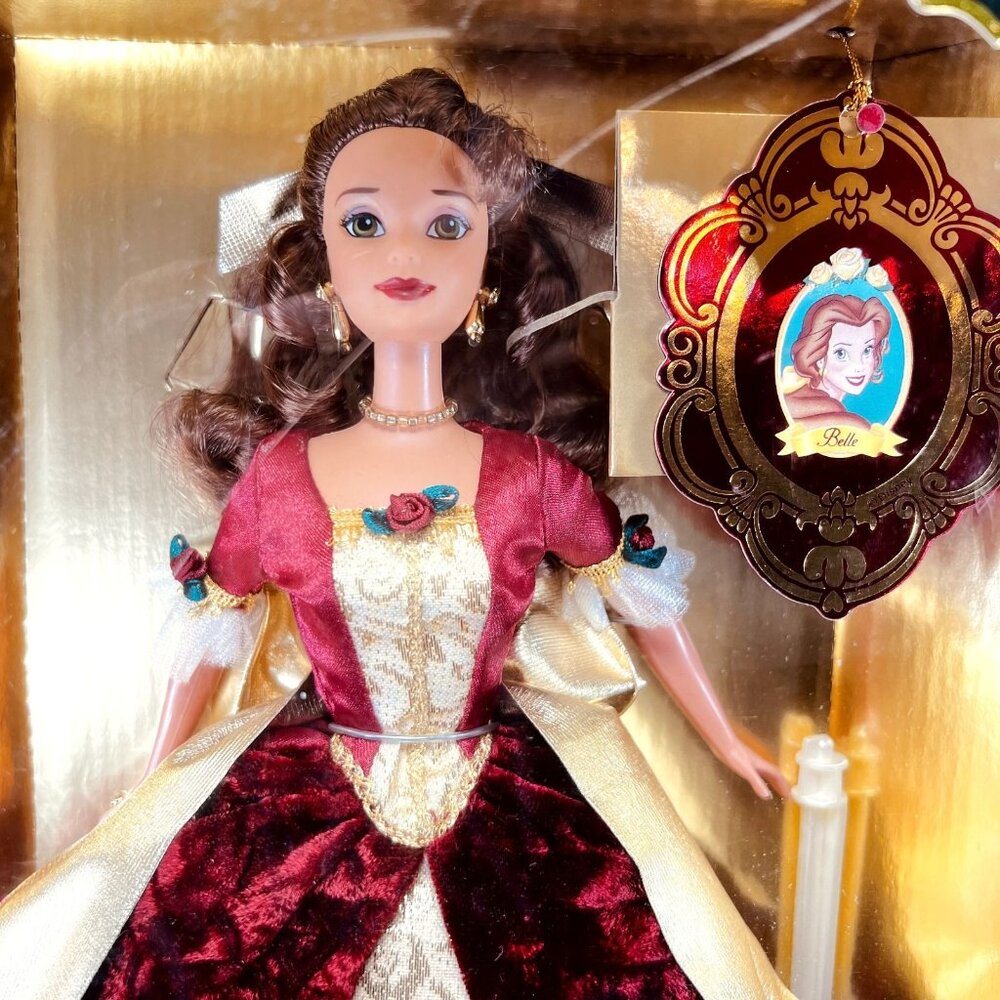 Vtg Holiday Princess Belle Disney 1997 Beauty and the Beast Doll 16710 NIB NRFB - Picture 3 of 6